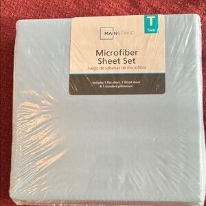 Mainstays Sky Blue Microfiber Sheet Set - Twin